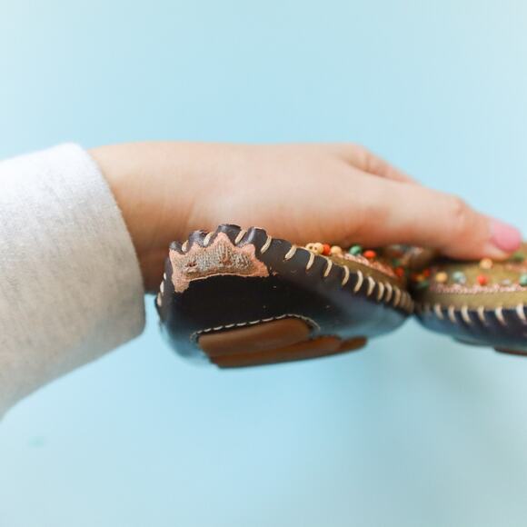 Matisse Joss Vintage Beaded Pointed Toe Kitten Heel Mules Womens Size 7 Y2K 90s - Picture 7 of 9